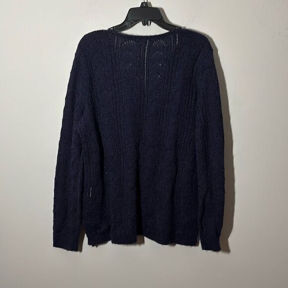 Boden navy blue wool blend sweater size large 20-50 - Picture 4 of 4